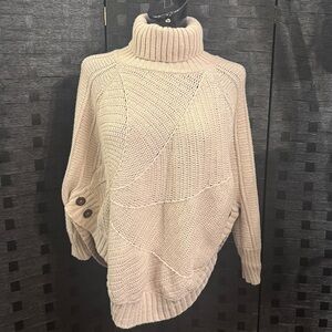 Anthropology Angle of the North Sweater Sz M Cream
